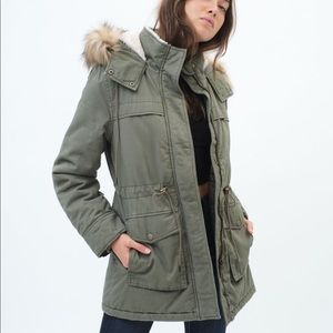 Aeropostale Olive Green Parka Coat